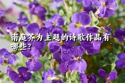 南庭芥为主题的诗歌作品有哪些？