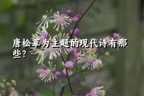 唐松草为主题的现代诗有那些？