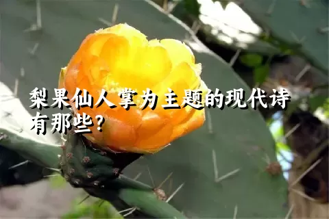 梨果仙人掌为主题的现代诗有那些？