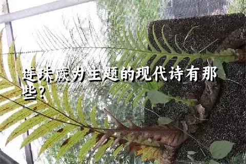 连珠蕨为主题的现代诗有那些？