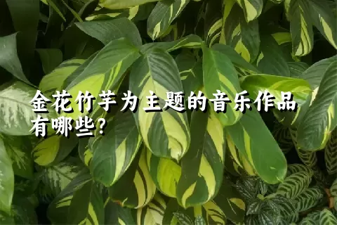 金花竹芋为主题的音乐作品有哪些？