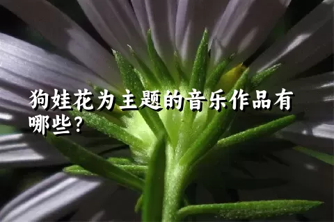 狗娃花为主题的音乐作品有哪些？