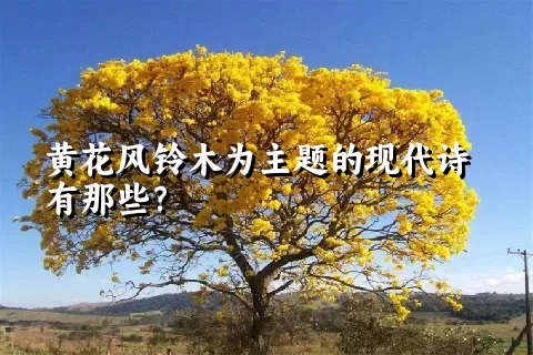 黄花风铃木为主题的现代诗有那些？