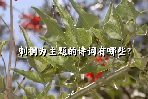 刺桐为主题的诗词有哪些？