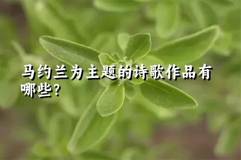 马约兰为主题的诗歌作品有哪些？